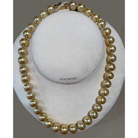 Mikimoto - FILO PERLE SOUTH SEA GOLD ED ORO GIALLO